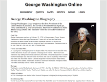 Tablet Screenshot of georgewashingtononline.net